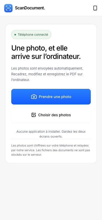 Vue étroite du compagnon en français avec Prendre une photo et Choisir des photos